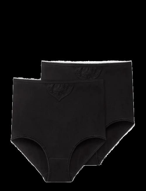 Schiesser | Maxi Briefs, 2-Pack, Black - Cotton Essentials | XXXL