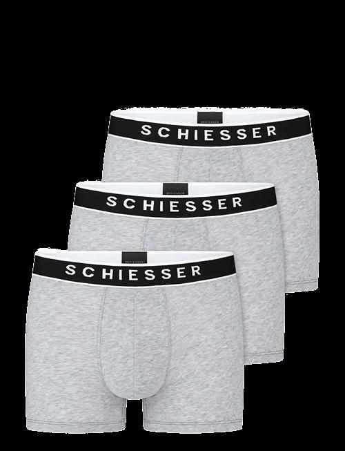 Schiesser | 3-Pack Shorts With Woven Elastic Waistband, Dark Blue - 95/5 | L