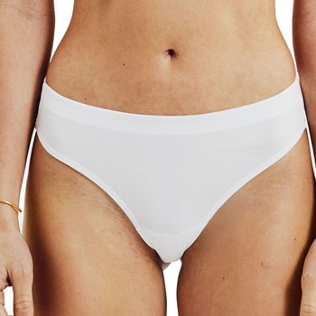 Bread & Boxers Bread and Boxers Cotton Thong Trusser 2P Hvid økologisk bomuld Large Dame