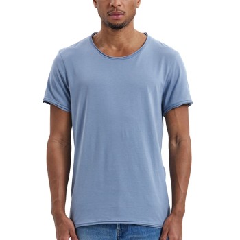 Bread & Boxers Bread and Boxers Crew Neck Relaxed Himmelblå økologisk bomuld Small Herre