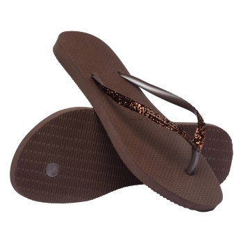 Havaianas Slim Glitter II Mørkbrun  Str 41/42 Dame