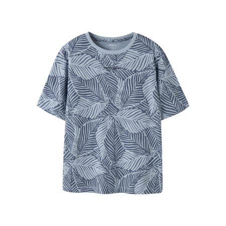 NAME IT T-shirt Venzel Blue Fog Palm Blue