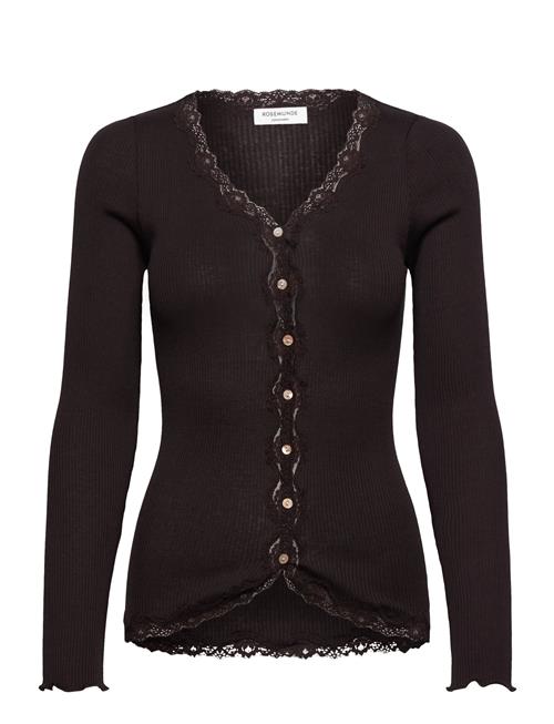 Rosemunde | Rwbabette Silk Ls V-Neck Lace Cardigan | XL