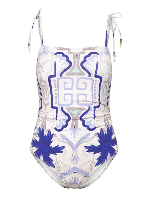 Malina | Fern Tie Shoulder Printed Swimsuit | XL
