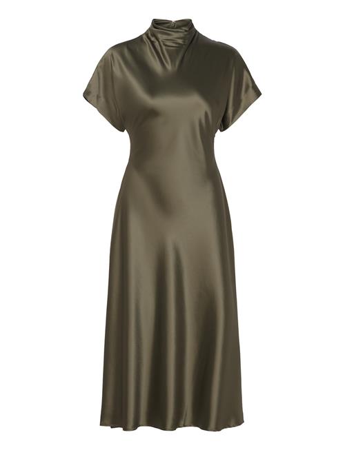 Malina | Alivia Short Sleeve Satin Midi Dress | S