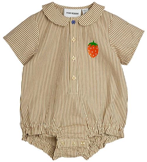 Mini Rodini Sommerdragt - Poplin - Brun