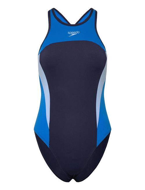 Speedo | Womens High Neck Splice Cross Back Swimsuit | 46