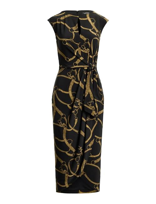 Lauren Ralph Lauren | Belting-Print Jersey Tie-Front Dress | 34