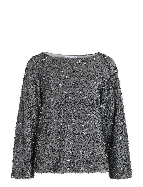 Vila | Vifaith Boat Neck L/S Sequin Top/1 | XL