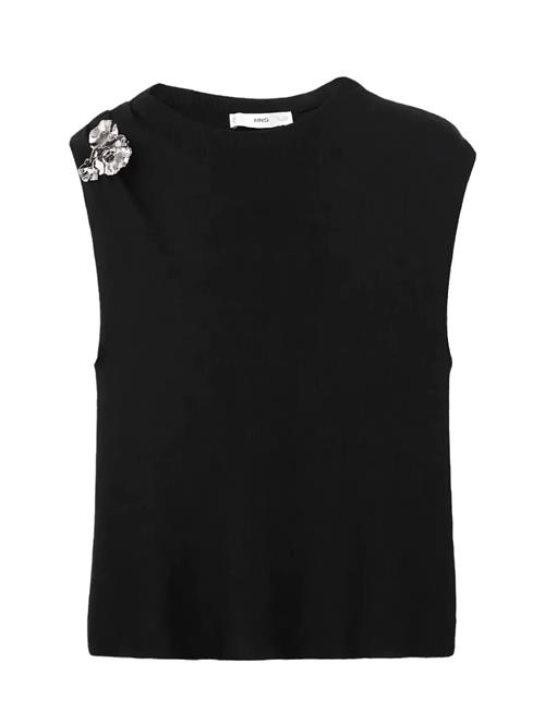 Mango | Knitted Top With Metallic Flower | S