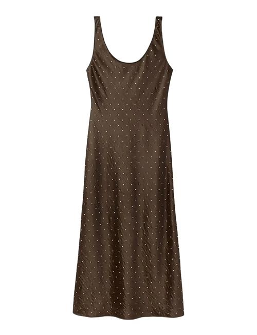 Mango | Satin Crinkle-Effect Dress With Crystals | L