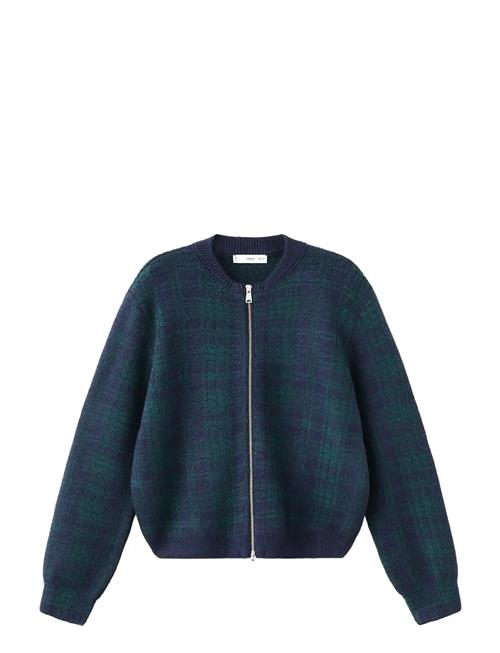 Mango | Checkered Zipper Cardigan | L