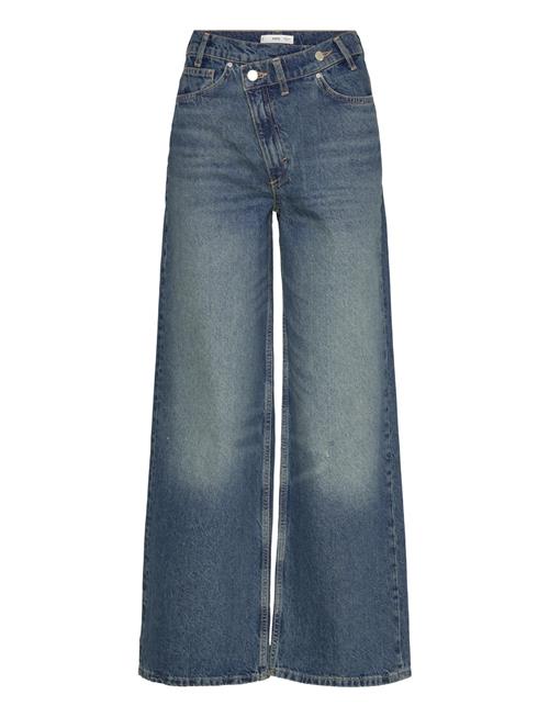 Mango | Wide Leg Mid-Rise Jeans With A Crossover Waistband | 36