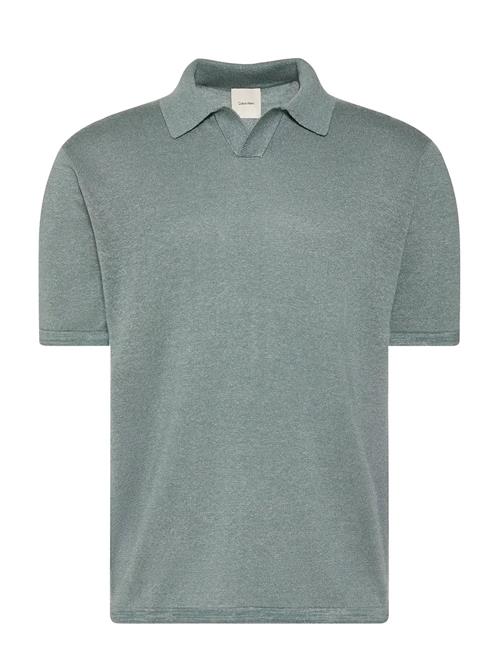 Calvin Klein | Ss Linen Blnd Johnny Swtr 12Gg | XL