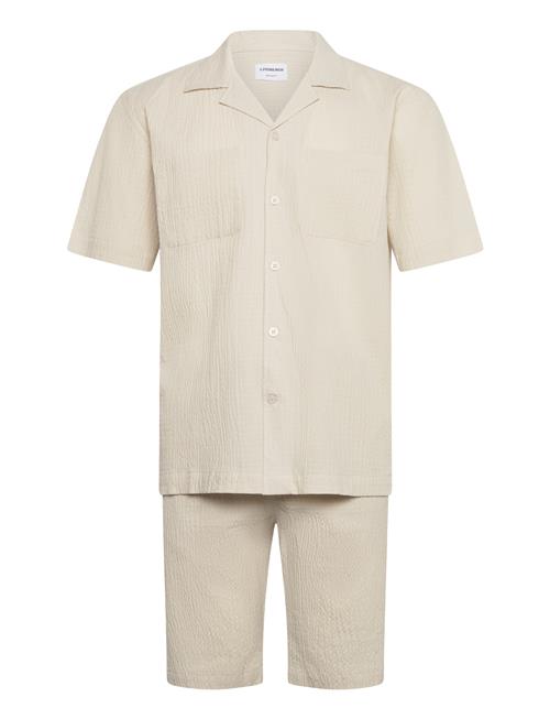 Lindbergh | Seersucker Shirt S/S+Shorts | M