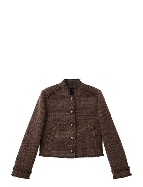 Mango | Tweed Jacket With Frayed Ends | XL