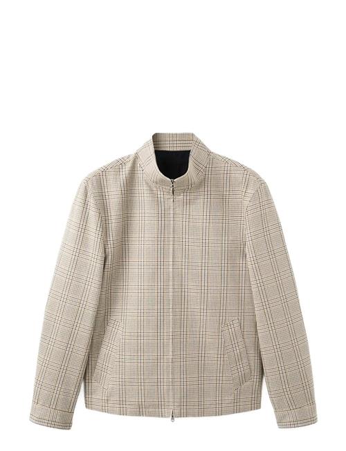 Mango | Prince Of Wales Check Jacket With Funnel Neck | L