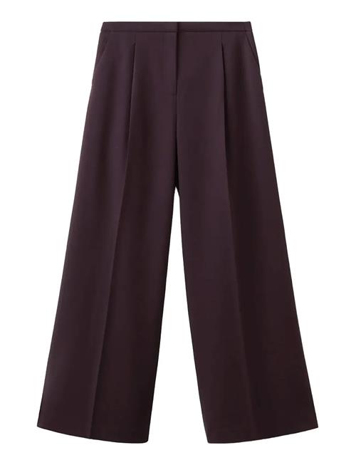 Mango | Wide Leg Mid-Rise Pleated Trousers | 40