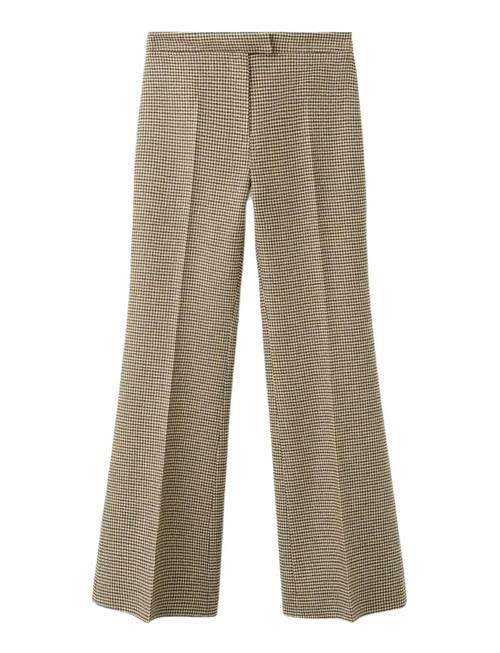 Mango | Houndstooth Wool-Blend Trousers | 36