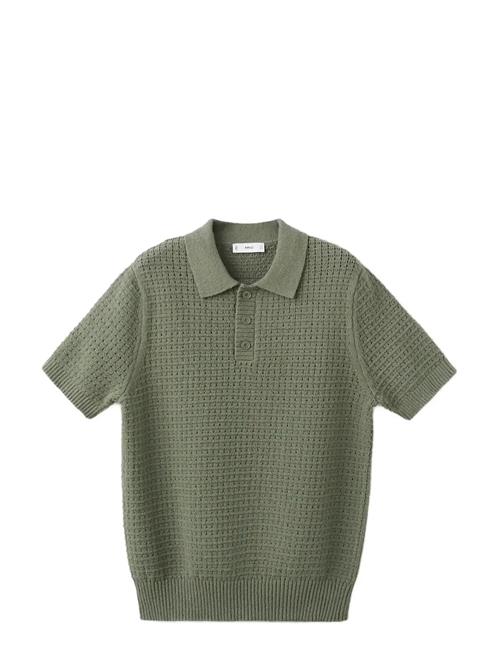 Mango | Waffle Knit Polo | L