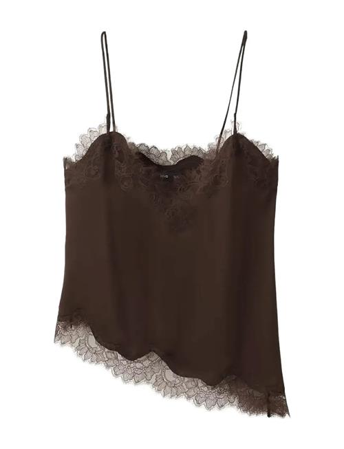 Mango | Asymmetric Lace Camisole Top | L