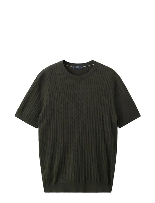 Mango | Cable Knit T-Shirt 100 Cotton | L