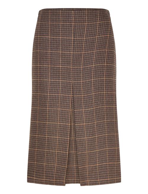 Mango | Wool-Blend Check Midi-Skirt | 36