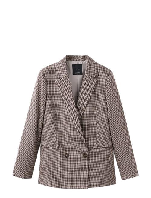 Mango | Double-Breasted Micro-Houndstooth Jacket | S