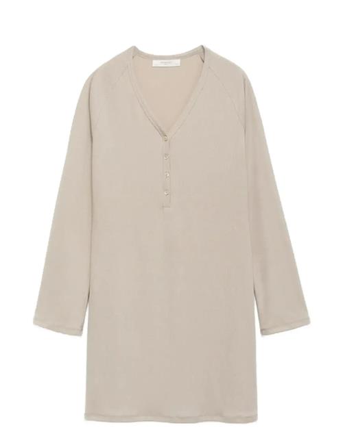 Mango | Ribbed-Knit Nightdress With Buttons | M