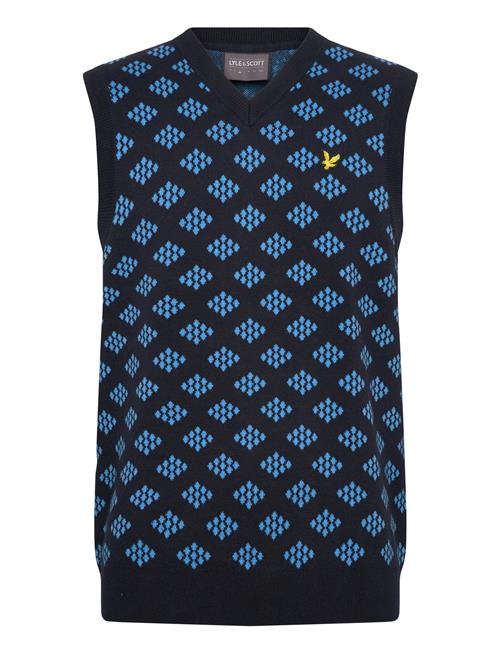 Lyle & Scott Sport | Golf V Neck Cotton Argyle Vest | M