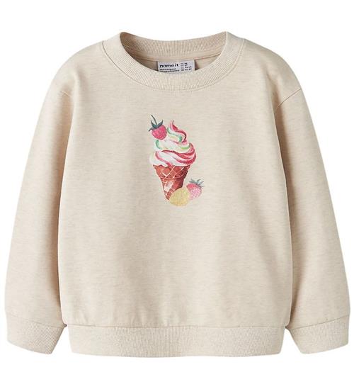 Name It Sweatshirt - NmfJovina - Peyote Melange m. Glimmer