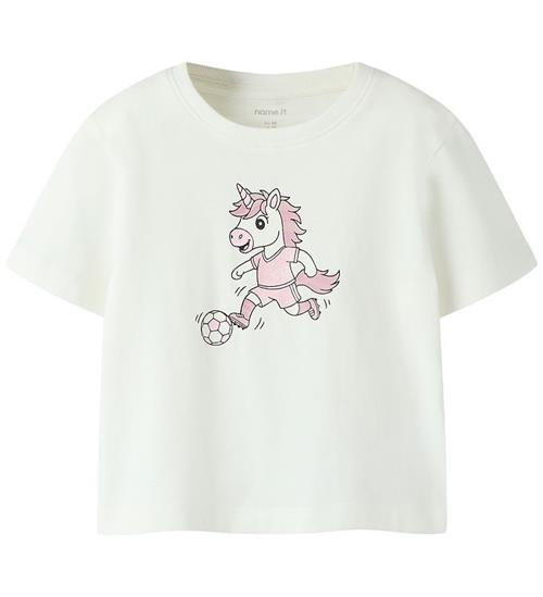 Name It T-shirt - NbfHenrina - Cloud Dancer m. Glimmer