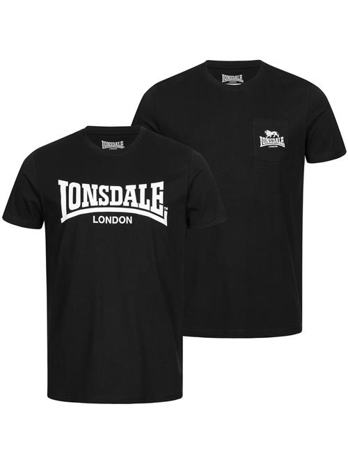 LONSDALE Bluser & t-shirts 'Torbay'  sort / hvid