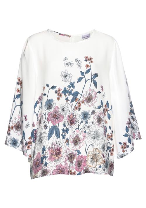 LASCANA Bluse  blå / gammelrosa / hvid
