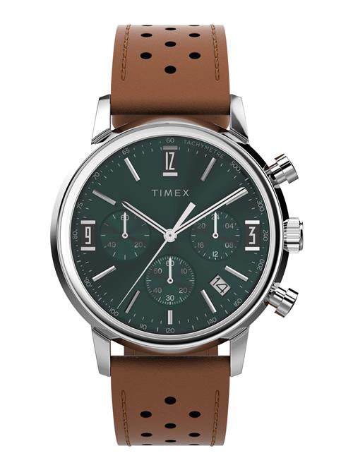 TIMEX Analogt ur ' Marlin® '  brun / mørkegrøn / sølv