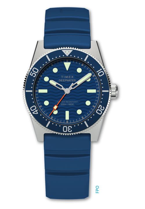 TIMEX Analogt ur 'Deepwater Reef 200'  blå / sølv