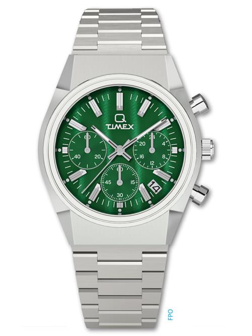 TIMEX Analogt ur 'Falcon Eye'  smaragd / sølv / hvid