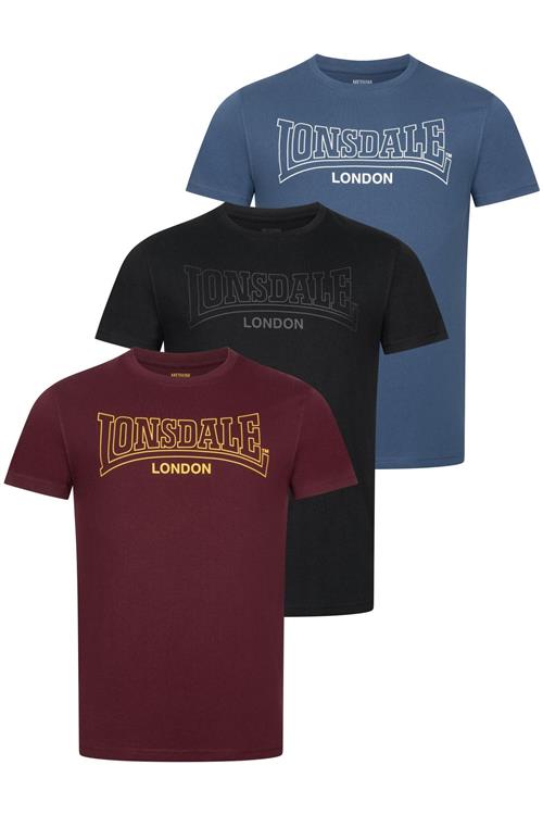 LONSDALE Bluser & t-shirts 'Beanley'  navy / blodrød / sort