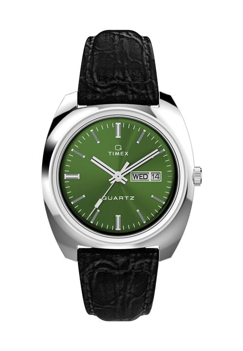 TIMEX Analogt ur 'Q Timex 1978'  græsgrøn / sort / sølv