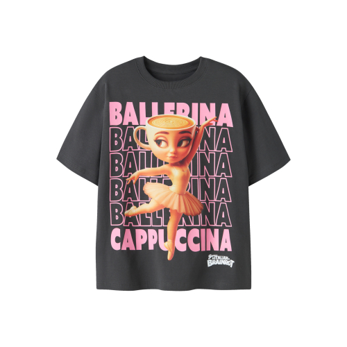 NAME IT T-shirt Aida Brainr Black Oyster