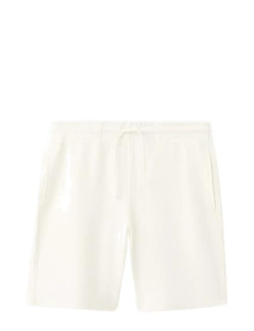 Mango | Textured Cotton Bermuda Shorts With Drawstring | XL