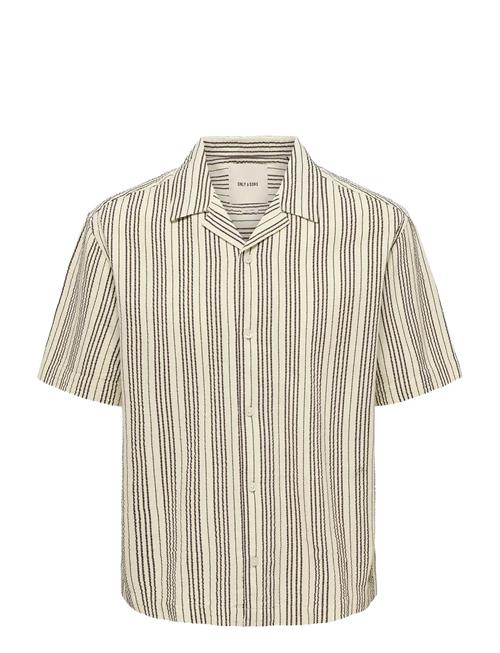 ONLY & SONS | Onscruz Rlx Seersucker Resort Ss Shirt | M