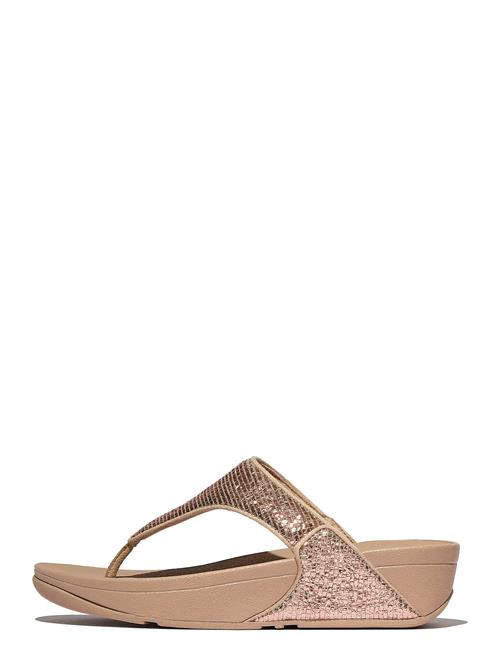 FitFlop | Lulu Crinkled-Shimmer Toe-Post Sandals | 37