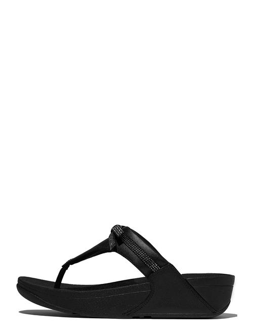 FitFlop | Lulu Glitz-Bow Leather Toe-Post Sandals | 37