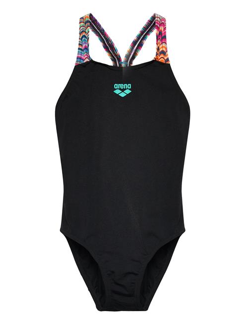 Arena | Girl's Arena Ondulation Swimsuit V Back Black-Mult | 10-11ÅR