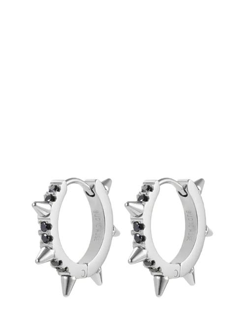 Bud to rose | Crown Spike Earring Black/Silver | ONE SIZE