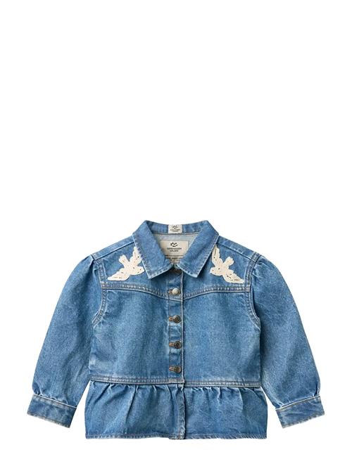 Copenhagen Colors | Denim Frill Jacket W. Crochet Doves | 152
