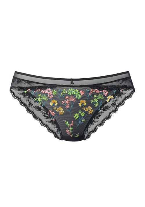 LASCANA Slip  mørkegul / lysegrøn / gammelrosa / sort