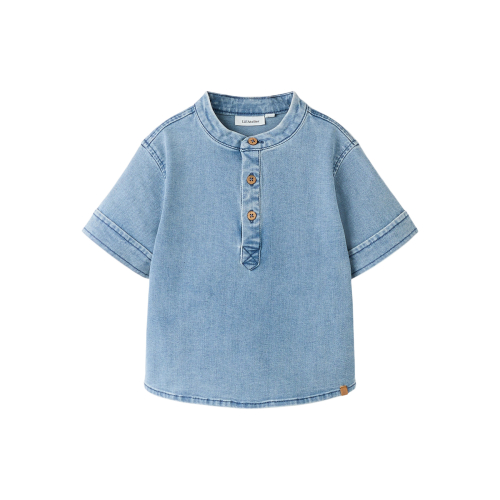 LIL ATELIER Skjorte Bluse Deva Medium Blue Denim