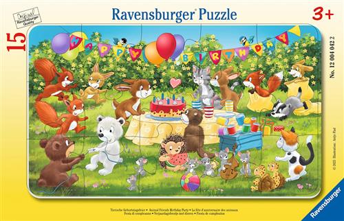 Ravensburger Fødselsdagsfest Med Dyrevenner Multicolor  Multicolor One Size  Blå  One Size 3+ Years unisex